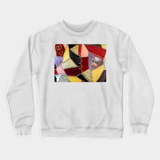 Crazy patchwork pattern with flower Crewneck Sweatshirt